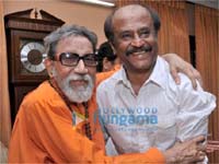 Bal Thackeray and Rajinikanth Bal Thackeray and Rajinikanth