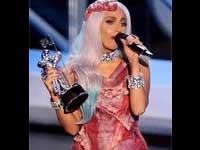 Lady Gaga in meat dress Lady Gaga in meat dress