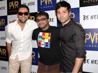 Abhay Deol, Emraan Hashmi with co-producer Dibakar Banerjee Abhay Deol, Emraan Hashmi with co-producer Dibakar Banerjee