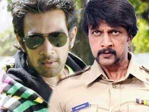 Chiranjeevi Sarja and Sudeep Chiranjeevi Sarja and Sudeep