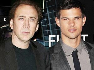 Taylor Lautner and Nicolas Cage Taylor Lautner and Nicolas Cage