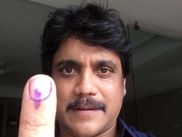 Nagarjuna Casts Vote In AP Elections