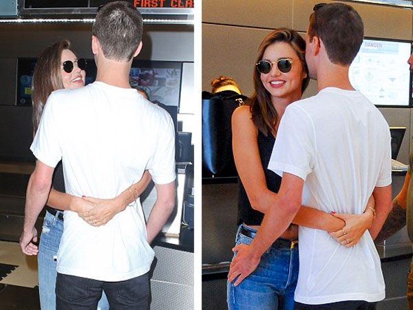 Miranda Kerr & Beau Evan Spiegel's PDA Airport Miranda Kerr & Beau Evan Spiegel's PDA Airport