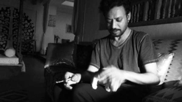Irrfan Khan At Home With Pet Cat