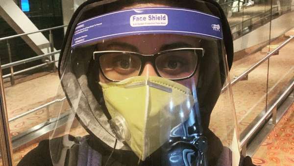Shefali Wearing Protective Gear