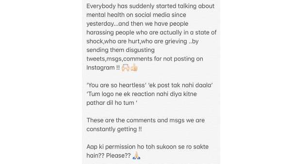 Nupur Calls Out Trolls In Latest IG Post