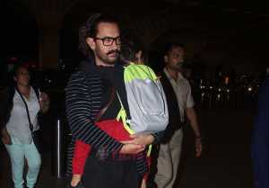 Aamir Khan With His Son Spotted At Airport