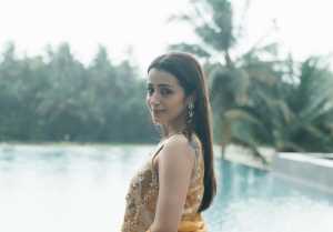 Actress Trisha Shares Her Recent Photos Which Took At Kushboo Daughter Wedding