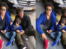 Shahrukh Khan ENJOYS with Son Ar..