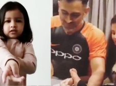 Ziva Dhoni wishes MS Dhoni 'Happ..