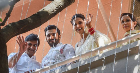 Deepika Padukone & Ranveer Singh spotted at their ...