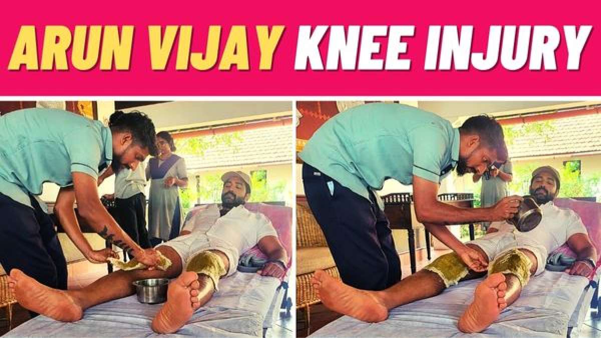 Arun Vijay Knee Injury Getting Treated By Traditional Ayurvedic Method