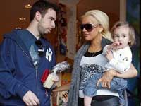 Christina Aguilera with husband abn son Christina Aguilera with husband abn son