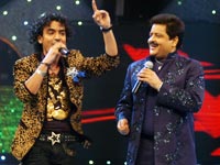 Udit Narayan and Toshi Sabri Udit Narayan and Toshi Sabri
