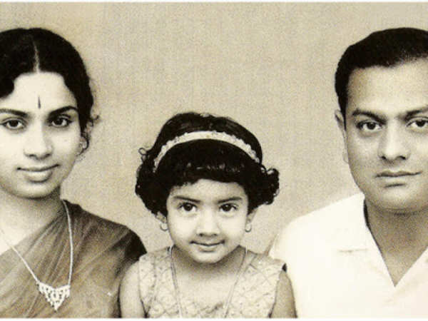 Little Sridevi With Parents
