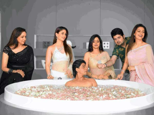 Sridevi With SRK, Juhi, Kareena And Hema Malini