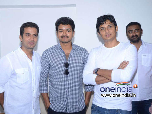 Vijay And Jeeva At Jilla Muhurat