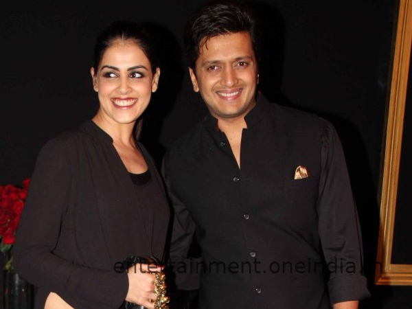 Genelia D' Souza With Riteish Deshmukh