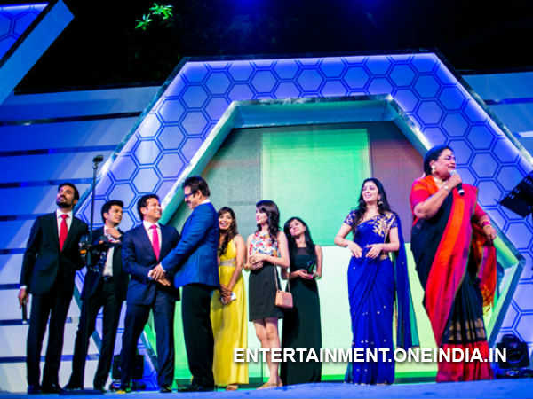 Venkatesh And Others On Stage During CCL 2014