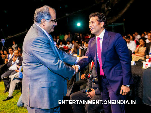 Sachin With Boney Kapoor At CCl 2014 Launch
