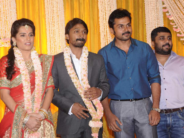 Actor Karthi At Krishna's Wedding Reception