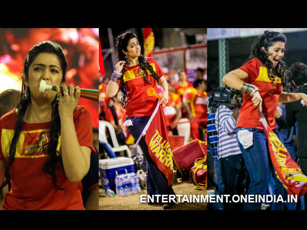 Charmi Kaur At Telugu Warriors Match In CCL 4
