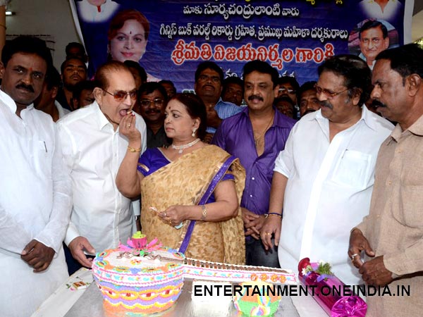 Vijaya Shares Cake With Husband