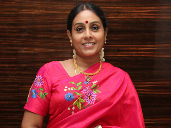 Saranya Ponvannan Spotted At Naan Sigappu Manithan Music Launch