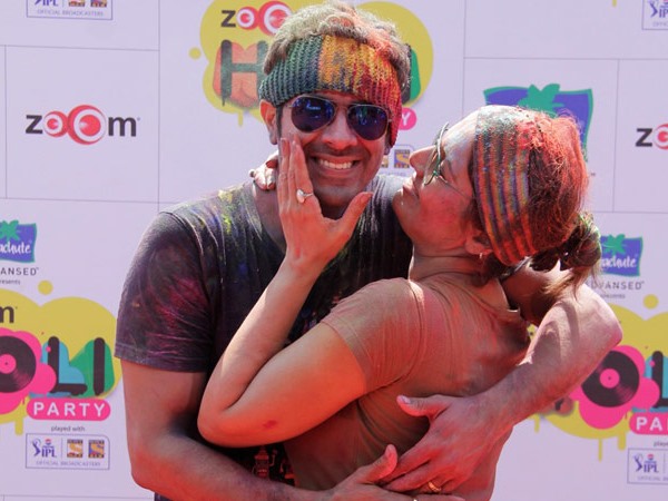 Deepshikha At Zoom Holi Party With Husband!