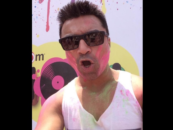 Ajaz Khan At Zoom Holi Party!