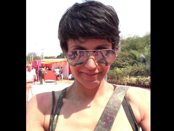 Mandira Bedi At Zoom Holi Party!