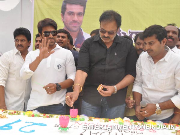 Nagababu Lighting Candle At Ram Charan Teja's 29th Birthday