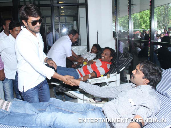 Ram Charan At Chirnajeevi Blood Bank