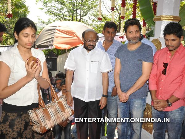 Radhakrishna-Arjun-Trivikram At New Movie Pooja