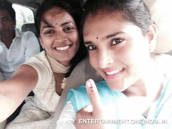 Ramya's Selfie After Voting 