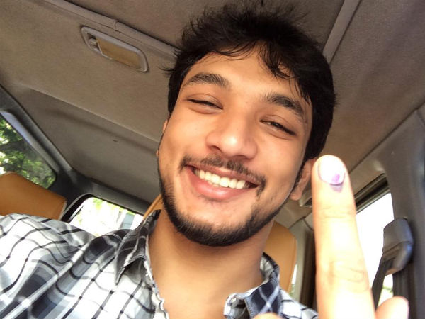 Photo: Gautham Karthik Casts His Vote