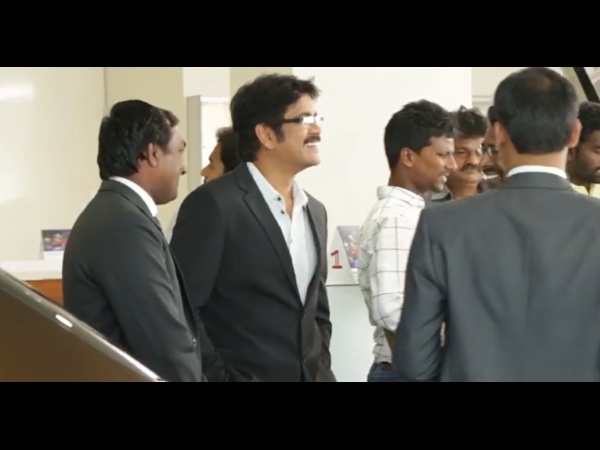 Nagarjuna On Manam Set