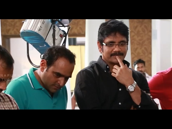 Nagarjuna And Vikram On Manam Set