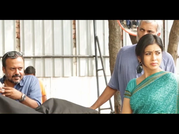 Shriya Saran On Manam Set