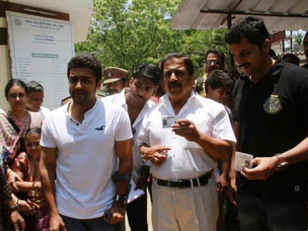 Surya-Karthi Vote In Theagaraya Nagar