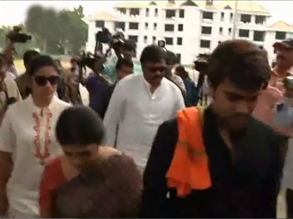 Chiranjeevi With Wife And Son