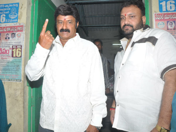 Balakrishna Casts Vote In AP Elections