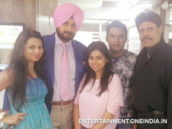 Kapil Dev With The Comedy Nights' Team