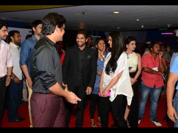 Allu Arjun At Manam Premiere