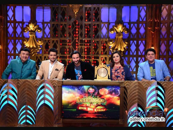 Entertainment Ke Liye Kuch Bhi Karega Judges With Saif, Sajid And Riteish