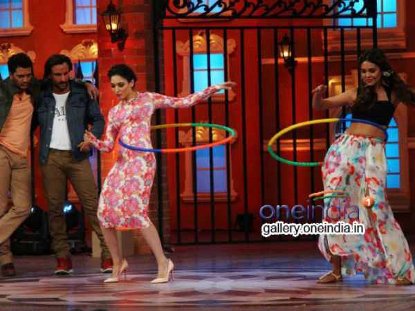 Tamannah And Esha Compete At Hoola Hoop