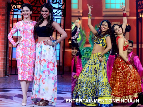 Tamanna-Esha's Bonding At Humshakals Promotion