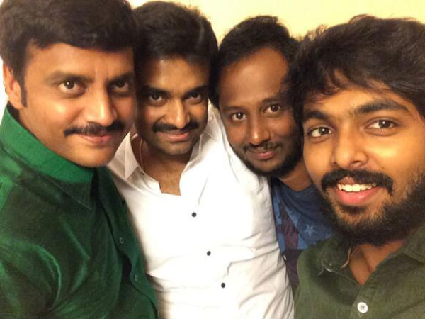 Vijay, GV Prakash WIth Friends