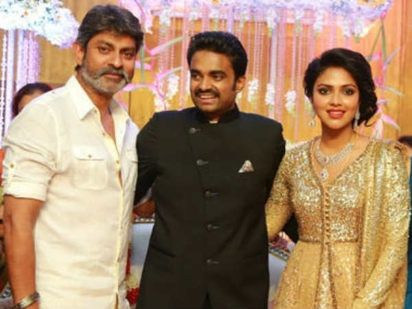 Jagapathi Babu At Amala Paul's Wedding Reception