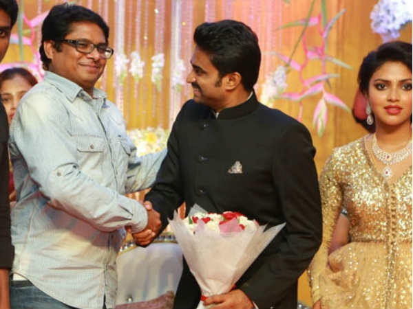 Dasarath At Amala Paul's Wedding Reception